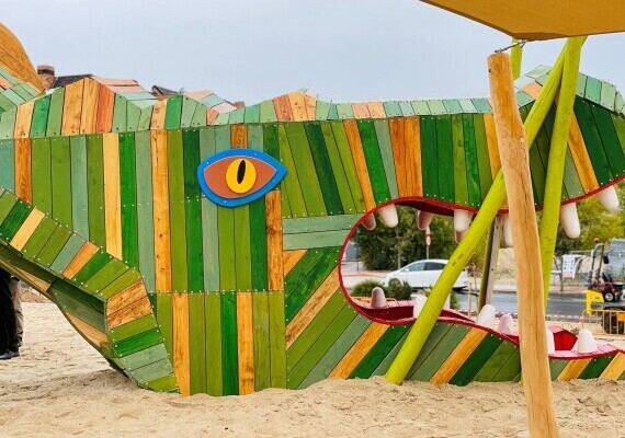 2021 Parco giochi Las Rozaz de Madrid, Spagna T-Rex Fantasy in robinia   - Holzhof